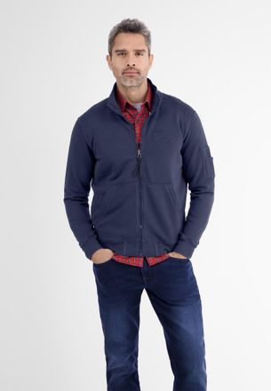 Lerros Sweatjacke LERROS Sportive Sweatjacke, Herren, Gr. S, blau (classic navy), 100% Baumwolle, Sweatjacken Sweatjacke