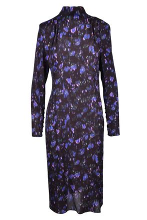 Patrizia Pepe Long Dress Straps - Black/Purple