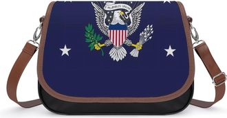 Generic Flag of The President of The United States Small Womens Crossbody Bags Shoulder Handbag with Adjustable Strap for Travel