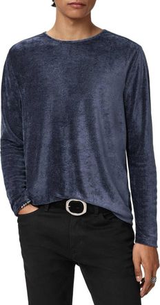 John Varvatos Sandro Long Sleeve Velvet Top in Thistle at Nordstrom, Size Xx-Large