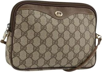 Gucci Pre-owned Cross Body Bags, female, Beige, Size: ONE SIZE Pre-owned Plastic Cross Body Bag