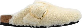 Birkenstock Boston Big Buckle Slides - Dames - Slip ons - Beige - 37 EU - Schoenen