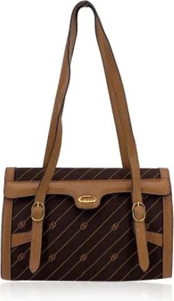 Gucci Pre-owned Shoulder Bags, female, Brown, Size: ONE SIZE Pre-owned Cotton gucci-bags