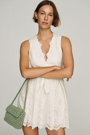 Maeve Belted Eyelet Mini Dress
