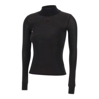 Courr&egrave;ges Dames, Truien, Zwart, Maat: XS