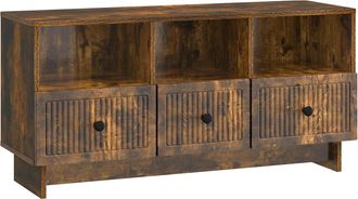 vidaXL Mueble De Tv Con Caj&oacute;n Roble Ahumado 102 X 34,5 X 50 Cm Vidaxl