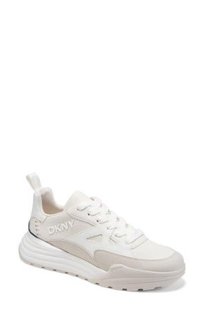 DKNY Zanira Low Top Sneaker in Soft White/White at Nordstrom, Size 7.5
