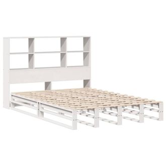 Berkfield Home Decorative Bookcase Bed without Mattress White 160x200 cm Solid Wood