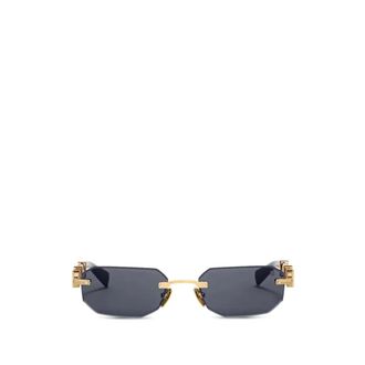 Balmain Sunglasses, female, Yellow, Size: 55 MM Geometric-Frame Rimless Sunglasses