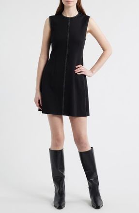 Rag & Bone Irene Contrast Embroidery Minidress in Black at Nordstrom, Size 00