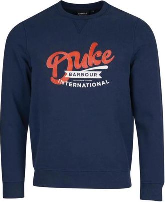 Barbour Motorfiets-ge&iuml;nspireerde Sweatshirt Navy - Heren - Sweatshirts - Blauw - L - Katoen - Hoodies & sweatvesten