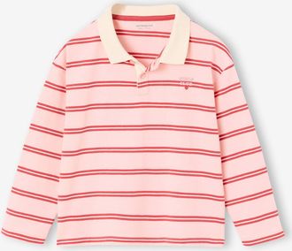 Vertbaudet M&auml;dchen-Poloshirt mit langen &Auml;rmeln bonbon rosa