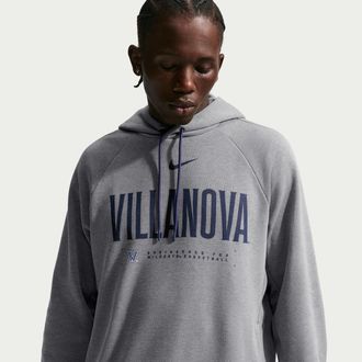 Nike Villanova Wildcats Nike Mens NCAA Basketball Coaches Pullover Hoodie in Grey | IM2751-063