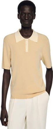 Sandro Two-tone polo shirt at Nordstrom, Size X-Small