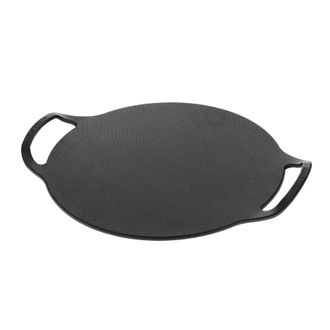 Victoria Victoria 34474 Plancha Cocina Para Pizza Hierro Fundido Curado Inducci&oacute;n, Sart&eacute;n 38cm, Fuego, Barbacoa, Horno Negro