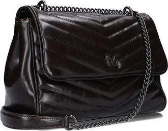 Mexx Tassen, Dames, Zwart, ONE Size, Wol, Bruine Schoudertas Oribella Stijl