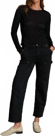 perfectwhitetee Inna French Jersey Tee In True Black