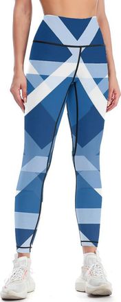Generic Scottish Tartan Plaid Yoga Pants High Waisted Leggings for Women Casual Workout Pants for Running Gym S