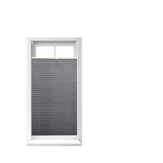 Relaxdays 4 Estores Plisados Transparente, Pol&iacute;&eacute;ster, 60 X 130 Cm, Gris