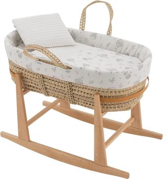 Cambrass Mois&eacute;s palma acolchado + patas madera natural 39x80x61 cm crudo