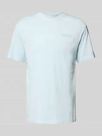 Tom Tailor Denim Relaxed Fit T-Shirt aus reiner Baumwolle in Hellblau, Gr&ouml;&szlig;e S