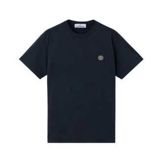 Stone Island Cotton Jersey 60/2 2100027 V0020 - Heren - T-shirts - Blauw - 2XL - Katoen - Tops
