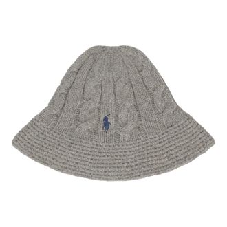Polo Ralph Lauren Beanies, female, Gray, Size: ONE SIZE Cable Knit Beanie