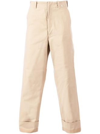 Salvy wide leg chinos - Neutrals