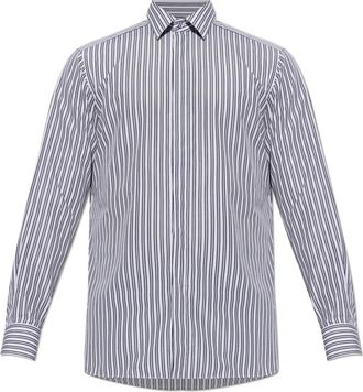 Tom Ford Gestreept Patroon Shirt - Heren - Zakelijke Overhemden - Wit - M - Katoen - Overhemden