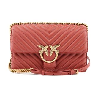 Pinko Love One Classic Slouchy - Dames - Schoudertassen - Rood - ONE Size - Tassen