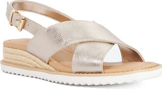 Dune London Ladies LEMESOS Low Raffia Wedge Sandals Size UK 5 Casual Sandals