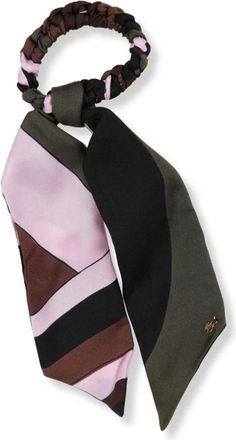 Pucci Scrunchie in seta con foulard - - Accessories - Donna - Multicolore - ONE SIZE