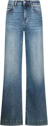 Liu Jo Wide-Leg Blue Jeans With High Waist