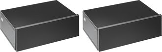 HOMCOM Homcom Set 2 Comodini Moderni Sospesi 40x30x15cm In Legno Nero