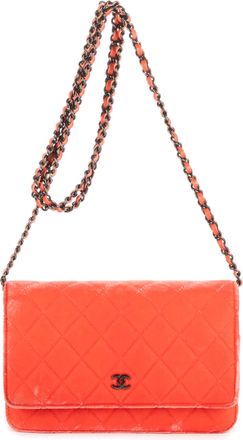 Chanel Pre-owned Womens Classic Timeless Wallet on Chain Shoulder Bag - Pink - One Size