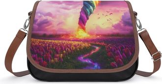 Generic Tornado Colorful Small Womens Crossbody Bags Shoulder Handbag with Adjustable Strap for Travel