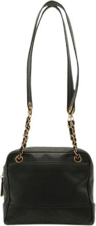 Chanel Pre-owned Vintage Schouder- & Shopper Tas - Dames - Vintage Schoudertas - Zwart - ONE Size - Leer - Vintage