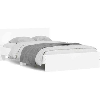 vidaXL Vidaxl - Estructura De Cama Con Cabecero Y Luces Led Blanco 140x200 Cm