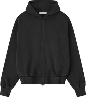 Fear of God Embroidered Classic Full Zip Hoodie Vintage Black 192HO254782F