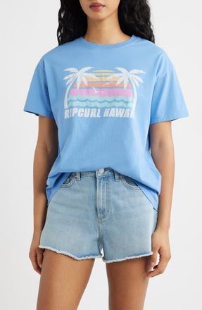 Rip Curl Malibu Relaxed Graphic T-Shirt in Cornflower Blue Haw at Nordstrom, Size Xx-Small