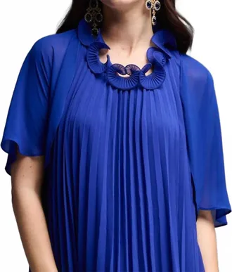 Joseph Ribkoff Chiffon Cape Bolero In Royal Blue