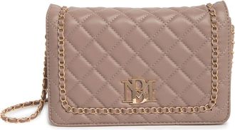 Badgley Mischka Chain Quilt Faux Leather Crossbody Bag in Taupe at Nordstrom Rack