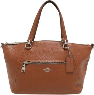 Coach Pre-owned Leren Satchel - Dames - Vintage Handtas - Bruin - ONE Size - Leer - Vintage