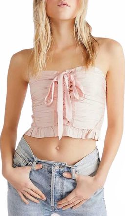 Free People Aurelia Silky Corset Top In Ballet Slipper