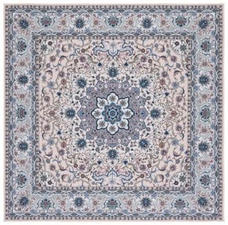 Safavieh Alfombra pelo de poli&eacute;ster verde / beige 183 x 183 cm