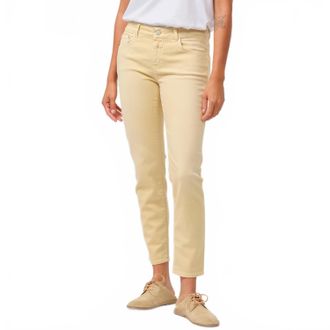 Closed Baker Cropped Denim Jeans In Elderflower Yellow