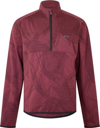 HUGO BOSS Mens Desert Active Funnel Neck High Collar Long Sleeve T-Shirt in Medium Red - Size X-Large