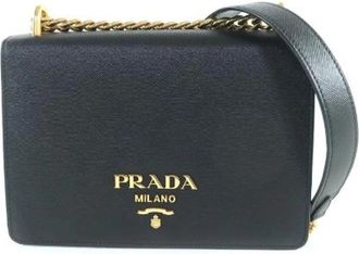 Prada Pre-owned Vintage Cross Body Bag - Dames - Vintage Schoudertas - Zwart - ONE Size - Leer - Vintage