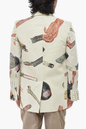 Off-white TAILORING Blazer PASCAL in Tessuto Jacquard Off-White