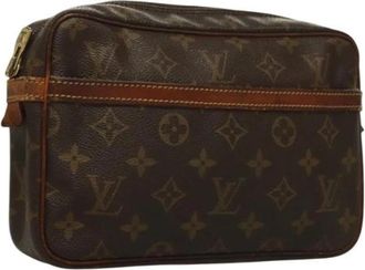 Louis Vuitton Pre-owned Tela clutches - - Pre-owned - Donna - Marrone - ONE SIZE